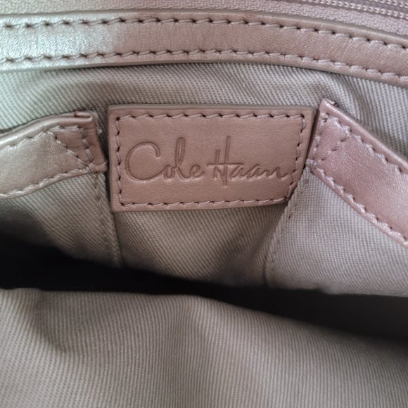 NWT Cole Haan Drawstring Shoulder Soft Gold Bag - Picture 10 of 13